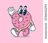 Donut Mascot Cartoon Vector Art, Illustration and Graphic