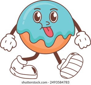 a donut mascot illustration set