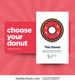 Donut Menu Selection App Screen