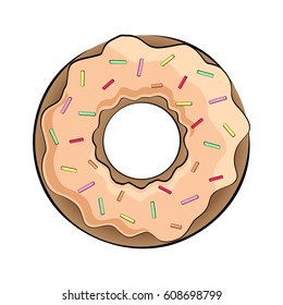 Donut. Modern design. Vector illustration. EPS10.