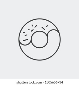 donut modern simple outline vector icon