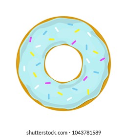 Donut on white back