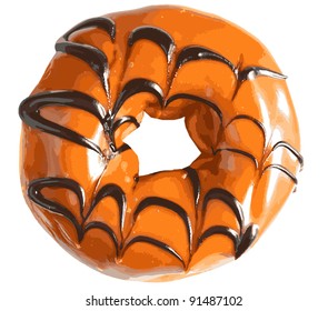 Donut on white background
