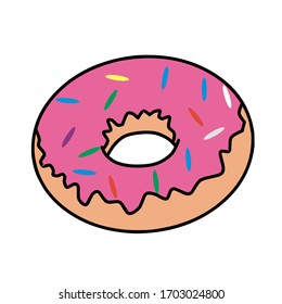 donut on a white background vector illustration