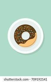 donut on white plate
