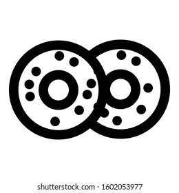 
Donut Outline bold Vector Icon which can be easily modified or Edited
