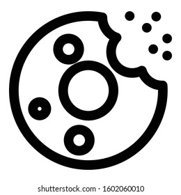 
Donut Outline bold Vector Icon which can be easily modified or Edited
