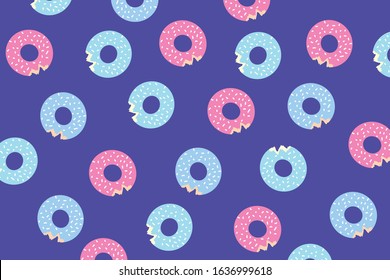 donut pattern background. vector illustration