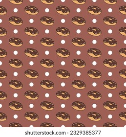 donut pattern fabric with circle 