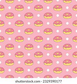 donut pattern fabric with circle 