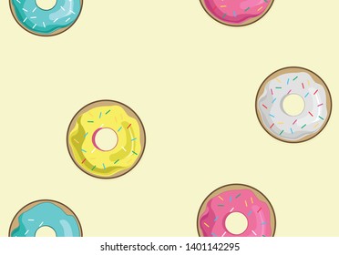 donut pattern hand drawn design