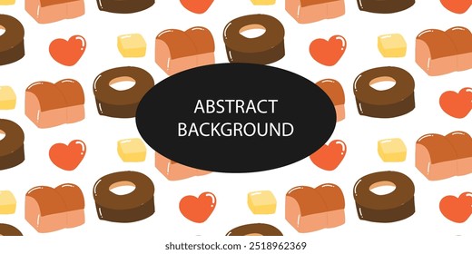 padrão de donut isolado no fundo.Design colorido para têxtil, papel de parede, tecido, decoração. Modelo para design. Ilustração vetorial 