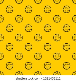 Donut pattern seamless vector repeat geometric yellow for any design