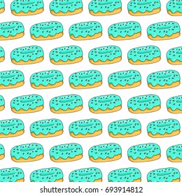 Donut pattern. Simple illustration of donut vector pattern for web.vector illustration. pattern with colorful tasty glossy donuts