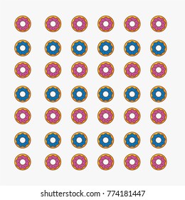 Donut pattern vector icon design for your business full color