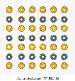 Donut pattern vector icon design for your business full color