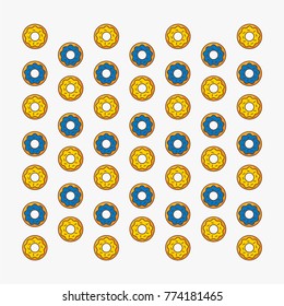 Donut pattern vector icon design for your business full color
