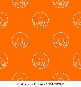 Donut pattern vector orange for any web design best