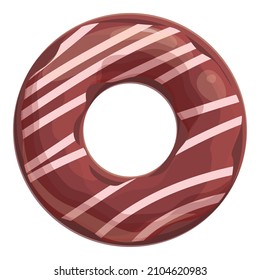 Donut pie icon cartoon vector. Sugar cake. Cream food