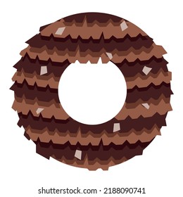 Donut pinata icon cartoon vector. Mexican party. Horse carnival