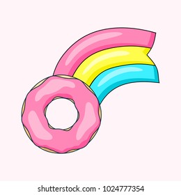 Donut with pink glaze