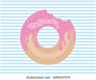 donut with pink glaze