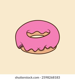 Donut Pink Strawberry Flavor Yummy