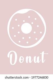 Donut, pink, yummy, vector, eat