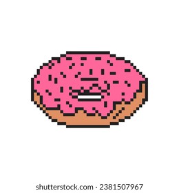 Pintura de píxel de 8 bits de comida Sweetness. ilustración de vector pixelado