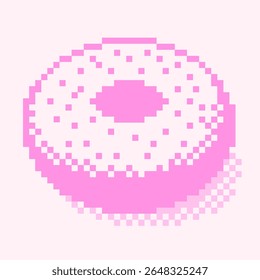 Estilo de vetor de cor isométrica de pixel de rosca