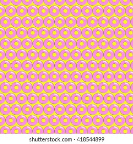 Donut print, background. Vector graphic.