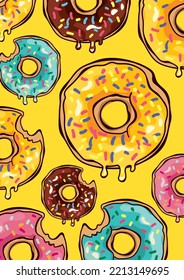 Donut Print   Instagram poster idea  Food poster 