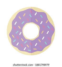 donut with a purple color vector illustration design
