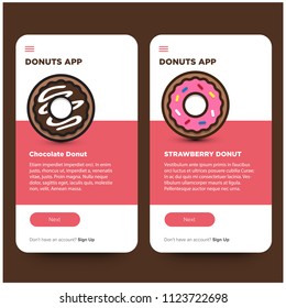 Donut Recipe Mobile App UX UI For Smart Phones