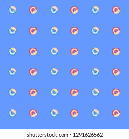 donut repeated background blue and red donut
