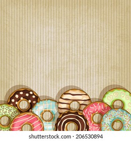 donut retro background- vector illustration. eps 10