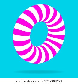 Donut or rubber ring Vector icon