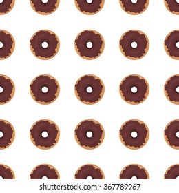 Donut seamless background texture pattern. Cute donuts with glazing. Seamless pattern. Delicious donut glazed. Donut pattern. Vector donuts pattern. Chocolate donuts. Isolated donuts seamless pattern