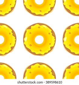 Donut seamless background texture pattern. Cute donuts with glazing. Seamless pattern. Delicious donut glazed. Donut pattern. Vector donuts pattern. Chocolate donuts. Isolated donuts seamless pattern