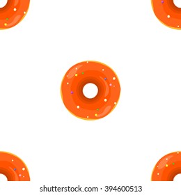 Donut seamless background texture pattern. Cute donuts with glazing. Seamless pattern. Vector donuts pattern