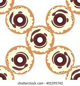 Donut seamless background texture pattern. 