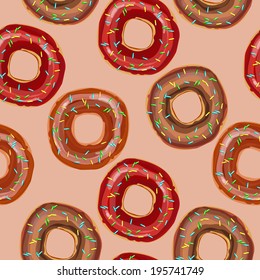 Donut seamless pattern