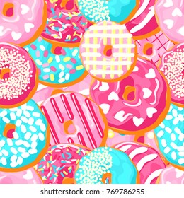 Donut seamless pattern