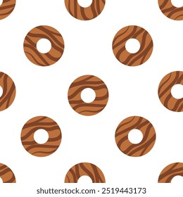 Donut Seamless pattern Background. Continuous Donut Pattern. Seamless Donut Pattern. flat illustration of donut.