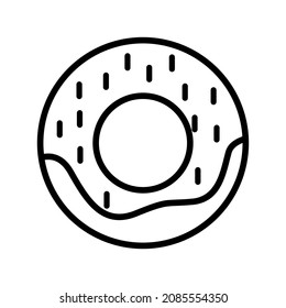 donut shape vector, icon or symbol design