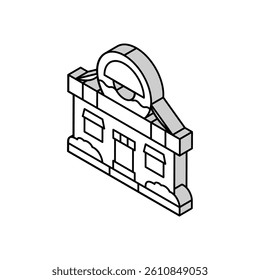 donut shop isometric icon vector. donut shop sign. isolated symbol illustration