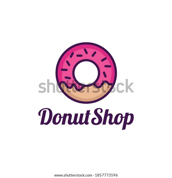 Donut Shop Logo Template Design Vector Stock Vector (Royalty Free ...