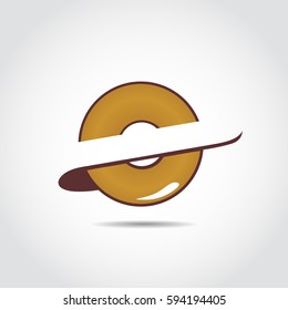 Donut Shop Logo Template. Vector Illustrator Eps.10