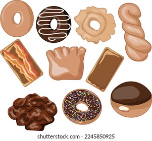 Donut Shop Vector Illustration Collection