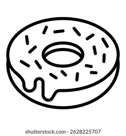 Donut Simple Vector Icon Collection